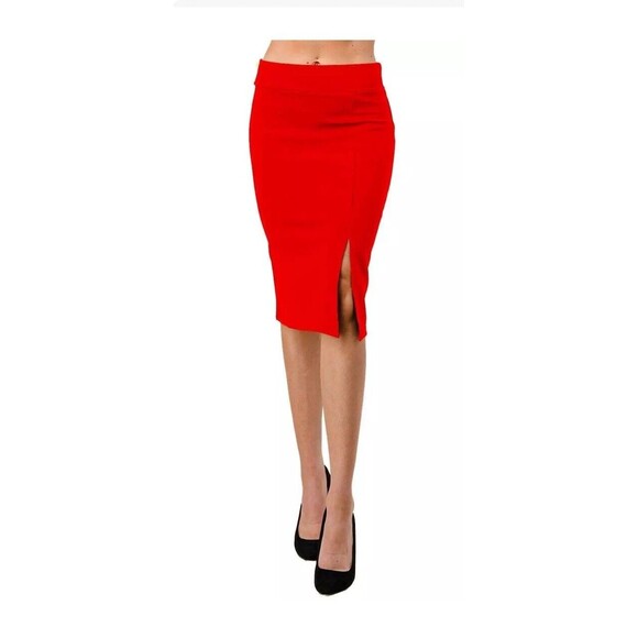 Urban Coco Dresses & Skirts - Urban Coco Women's Red Stretch Pull-On Pencil Skirt - Size XL - NWT